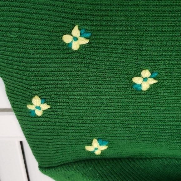 Vintage Woodward's Green Mock Neck Sweater, US S/M - Picture 3 of 12